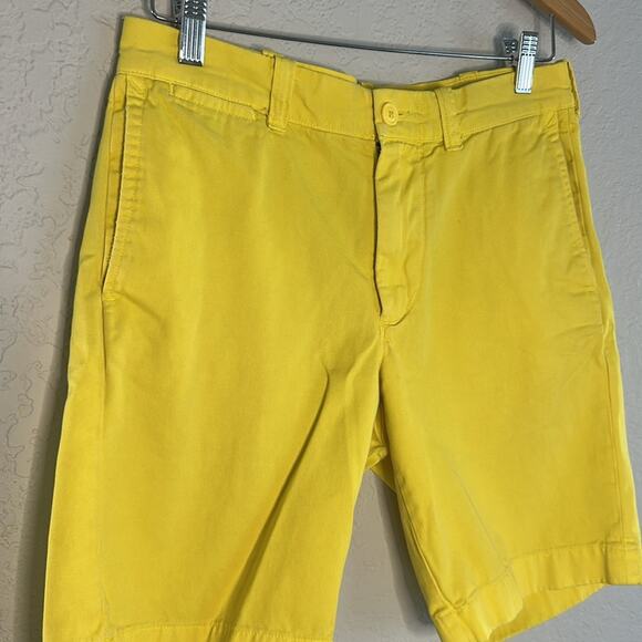 J. Crew Cotton Yellow Stanton Twill Men's Shorts Size 29 Preppy Spring Vacation - Picture 2 of 8